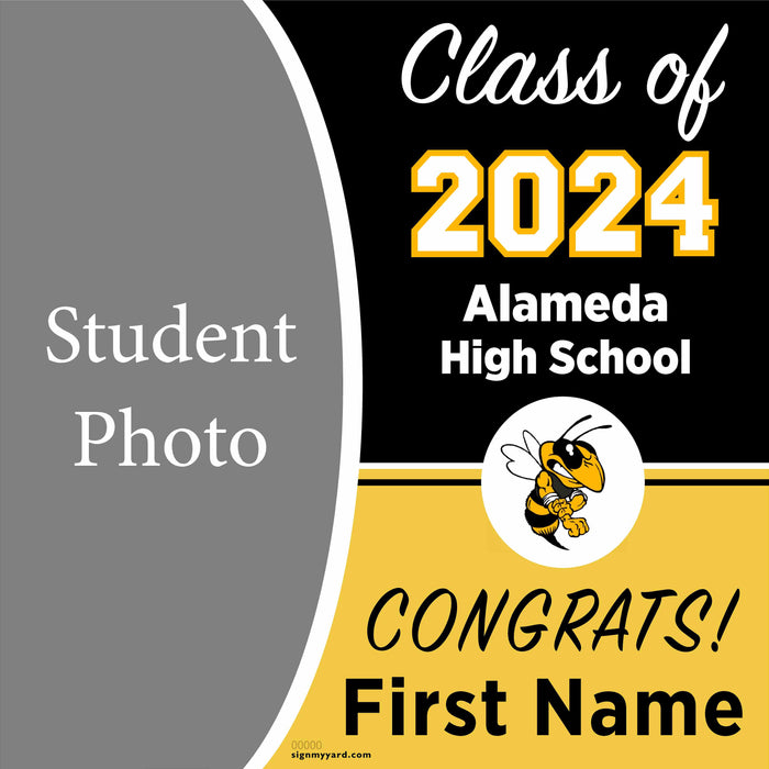 Alameda High School 24x24 Class of 2024 Yard Sign with Photo(Option C)