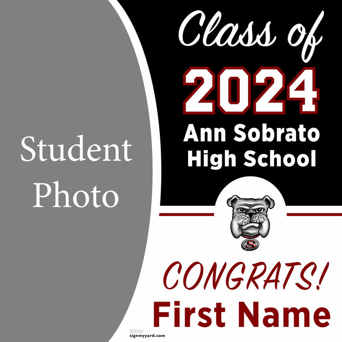Ann Sobrato High School 24x24 Class of 2024 Yard Sign with Photo(Option C)