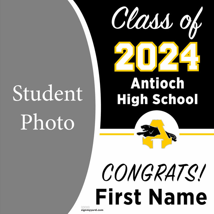 Antioch High School 24x24 Class of 2024 Yard Sign with Photo(Option C)
