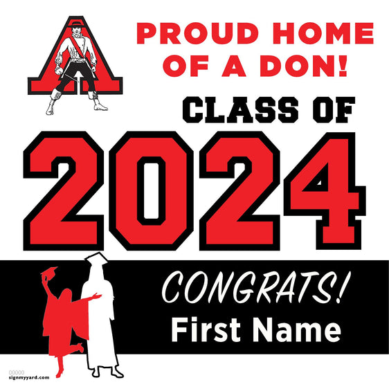 Aragon High School 24x24 Class of 2024 Yard Sign (Option A)
