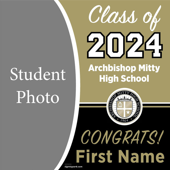 Archbishop Mitty High School 24x24 Class of 2024 Yard Sign with Photo(Option C)
