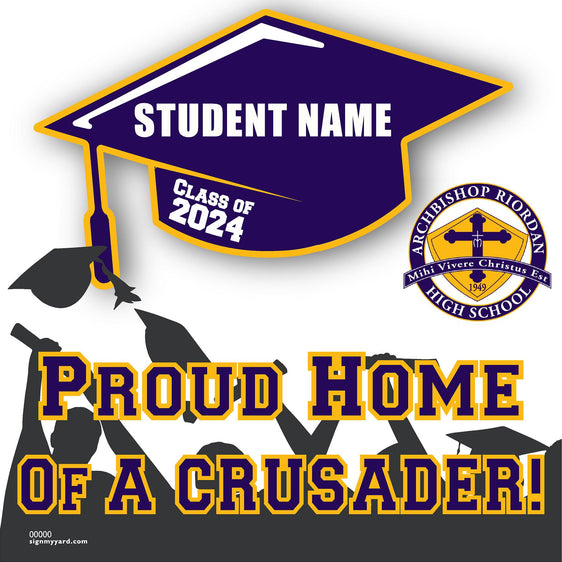 Archbishop Riordan High School 24x24 Class of 2024 Yard Sign (Option B)
