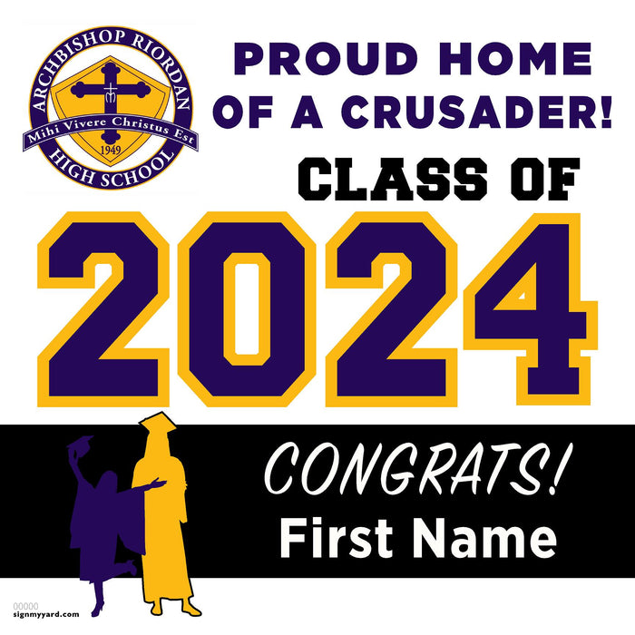 Archbishop Riordan High School 24x24 Class of 2024 Yard Sign (Option A)