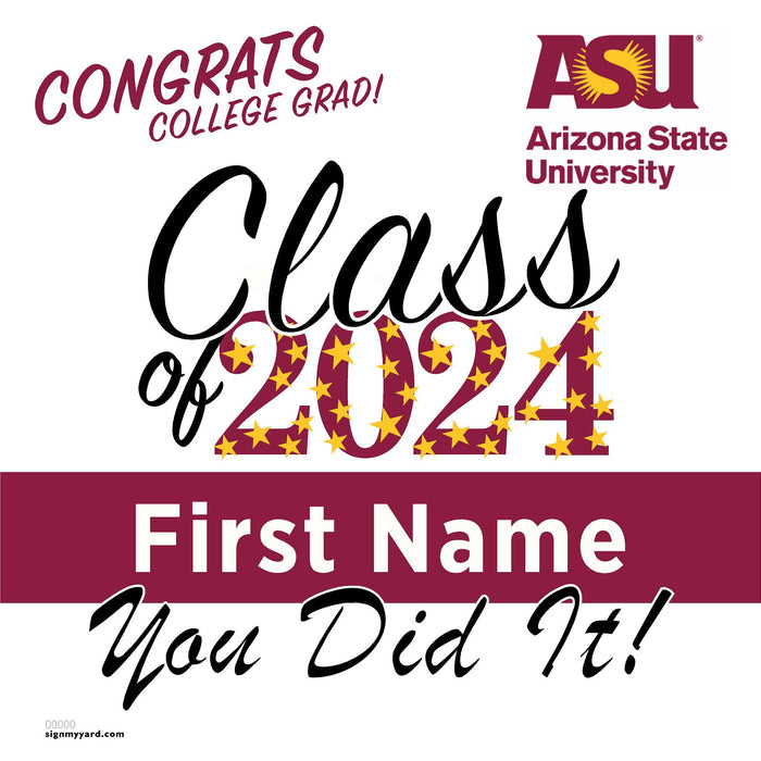 Arizona State University 24x24 Class of 2024 Yard Sign (Option B)