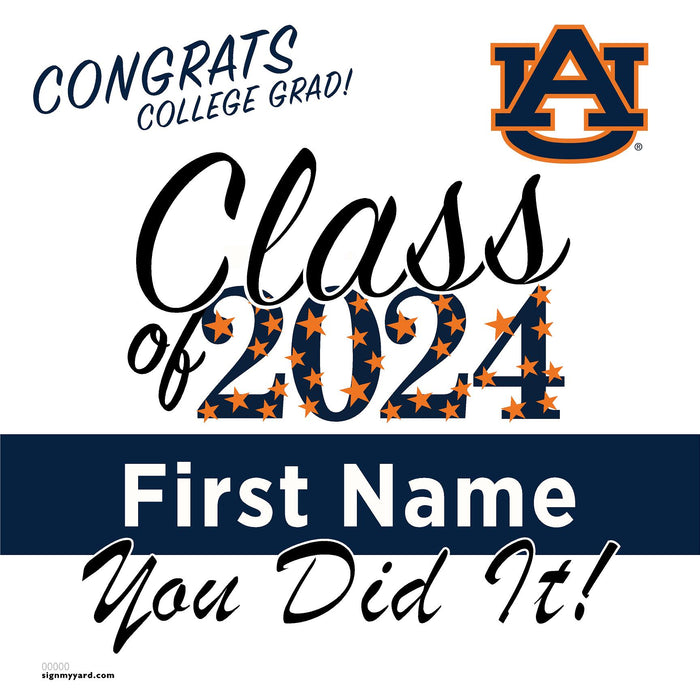 Auburn University 24x24 Class of 2024 Yard Sign (Option B)