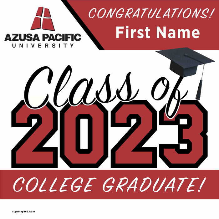Azuza Pacific University 24x24 Class of 2023 Yard Sign (Option A)