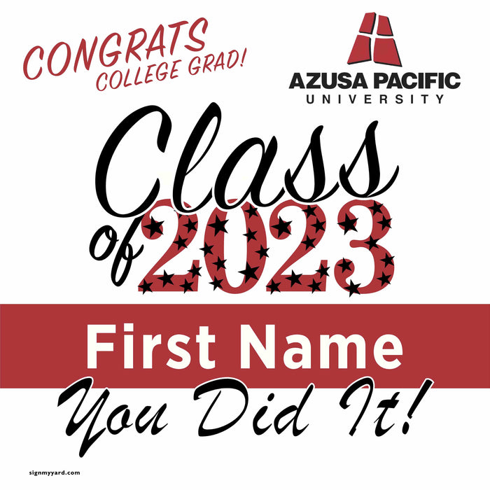 Azuza Pacific University 24x24 Class of 2023 Yard Sign (Option B)