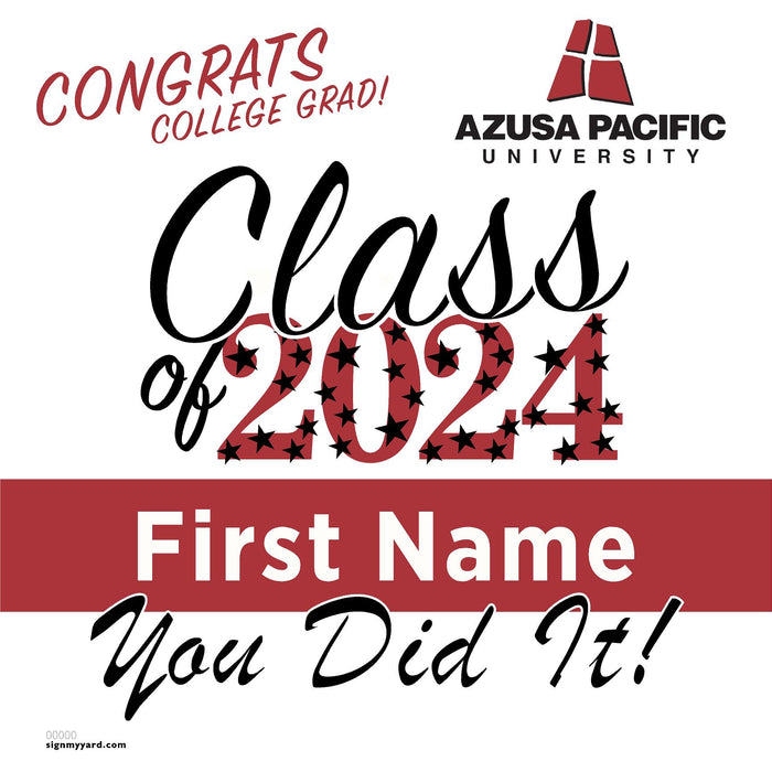 Azuza Pacific University 24x24 Class of 2024 Yard Sign (Option B)