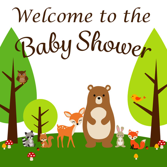 Baby Shower Welcome sign 24x24 Yard Sign (Option A) (Includes Installation Stake) Installed for you!