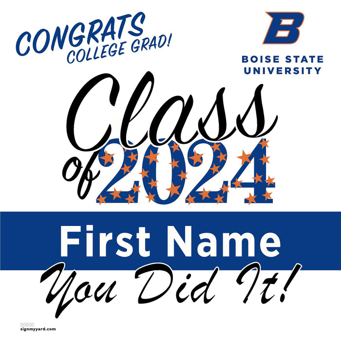 Boise State University 24x24 Class of 2024 Yard Sign (Option B)