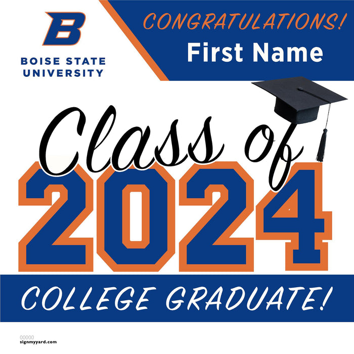 Boise State University 24x24 Class of 2024 Yard Sign (Option A)