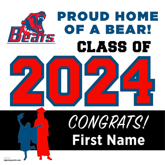 Buchanan High School 24x24 Class of 2024 Yard Sign (Option A)