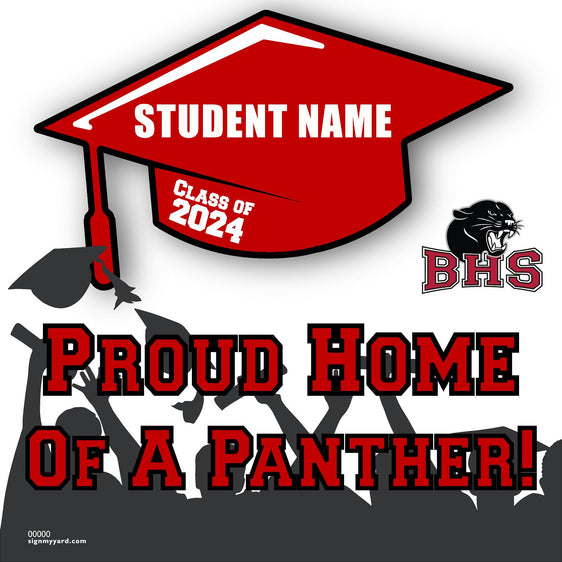 Burlingame High School 24x24 Class of 2024 Yard Sign (Option B)