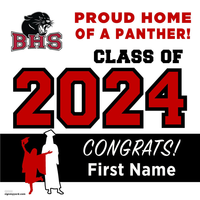 Burlingame High School 24x24 Class of 2024 Yard Sign (Option A)