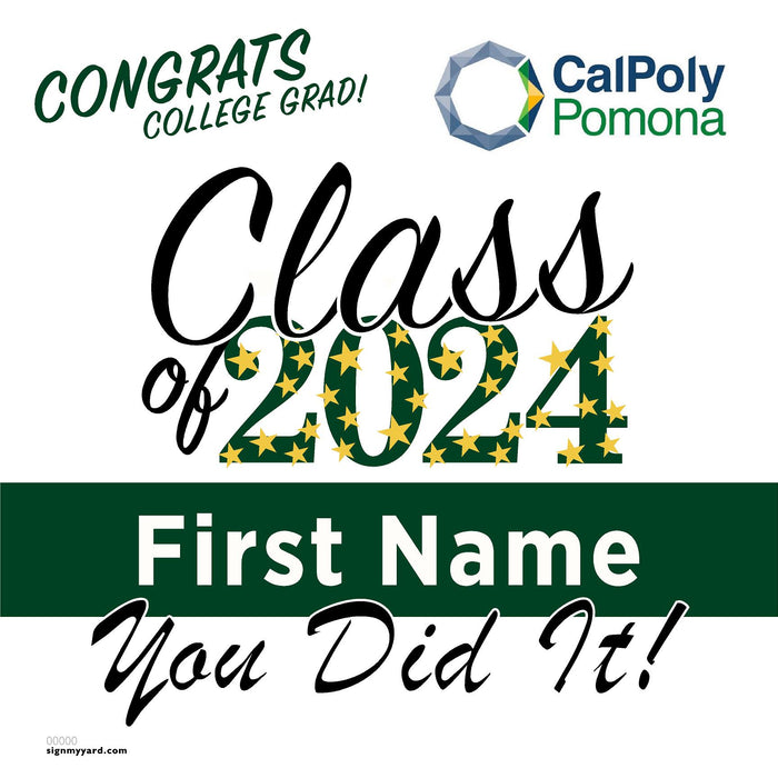 Cal Poly Pomona 24x24 Class of 2024 Yard Sign (Option B)