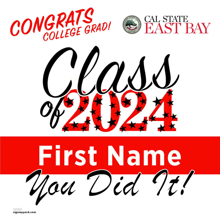 Cal State East Bay University 24x24 Class of 2024 Yard Sign (Option B)