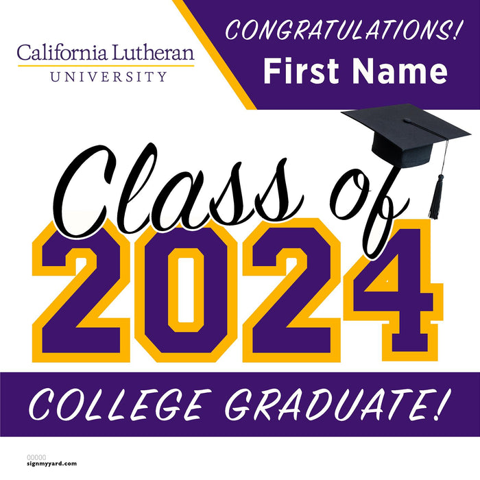 California Lutheran University 24x24 Class of 2024 Yard Sign (Option A)