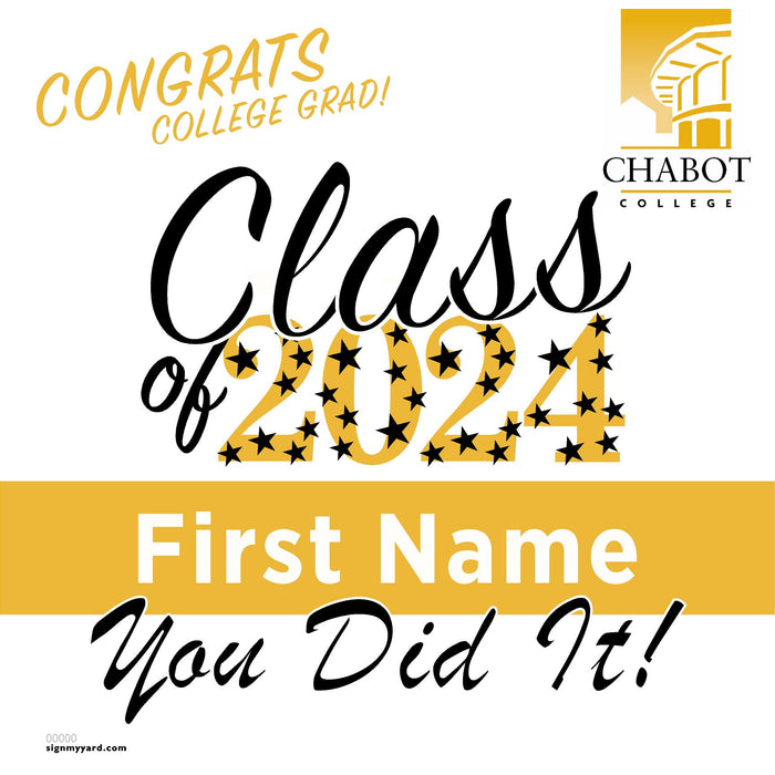 Chabot College 24x24 Class of 2024 Yard Sign (Option B)
