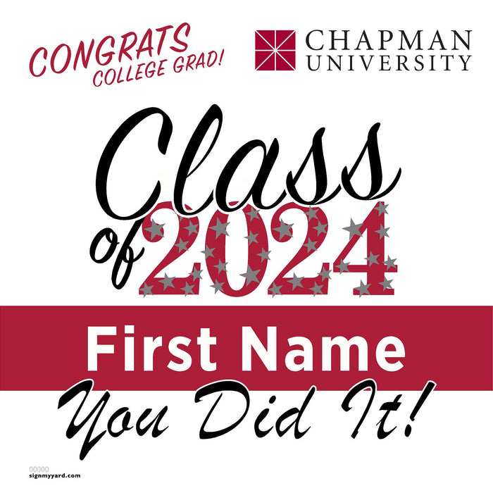 Chapman University 24x24 Class of 2024 Yard Sign (Option B)