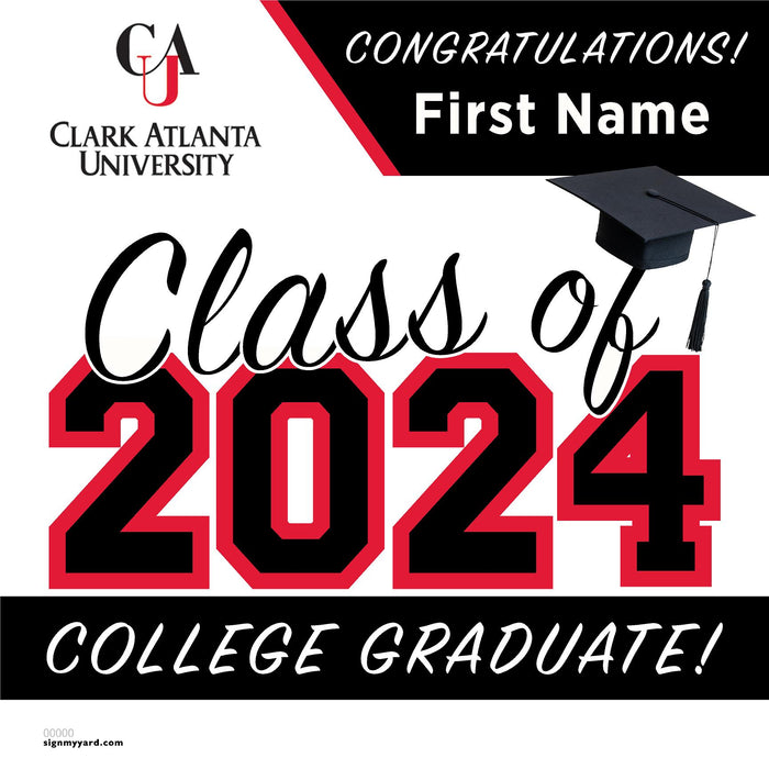 Clark Atlanta University 24x24 Class of 2024 Yard Sign (Option A)