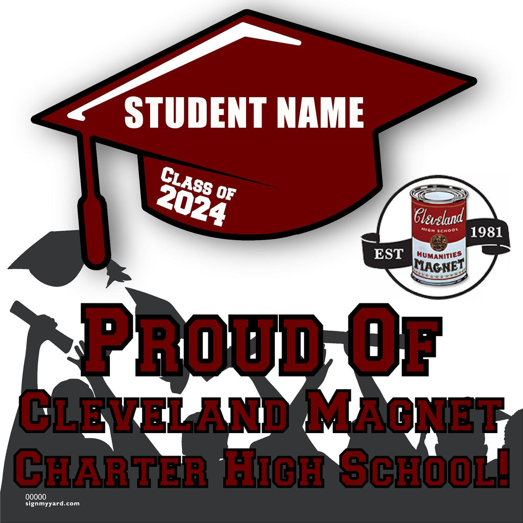 Cleveland Magnet Charter High School 24x24 Class of 2024 Yard Sign (Option D)