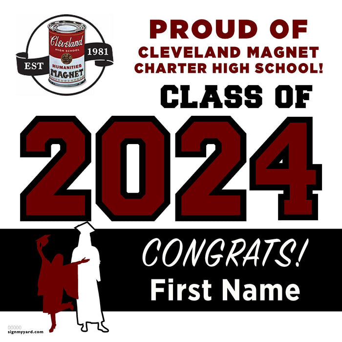 Cleveland Magnet Charter High School 24x24 Class of 2024 Yard Sign (Option C)