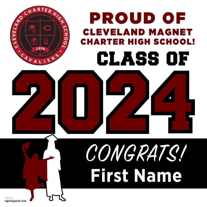 Cleveland Magnet Charter High School 24x24 Class of 2024 Yard Sign (Option A)