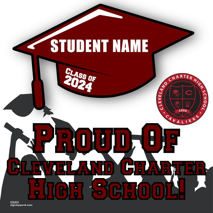 Cleveland Charter High School Class of 2024 24x24 Yard Sign (Option B)