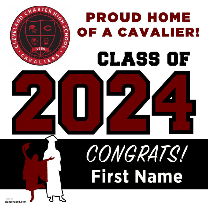 Cleveland Charter High School Class of 2024 24x24 Yard Sign (Option A)