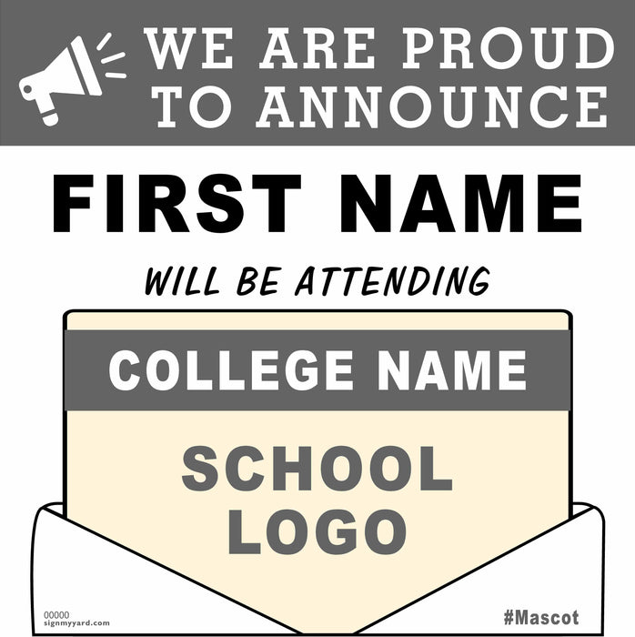 College Acceptance 24x24 Yard Sign (Option A)