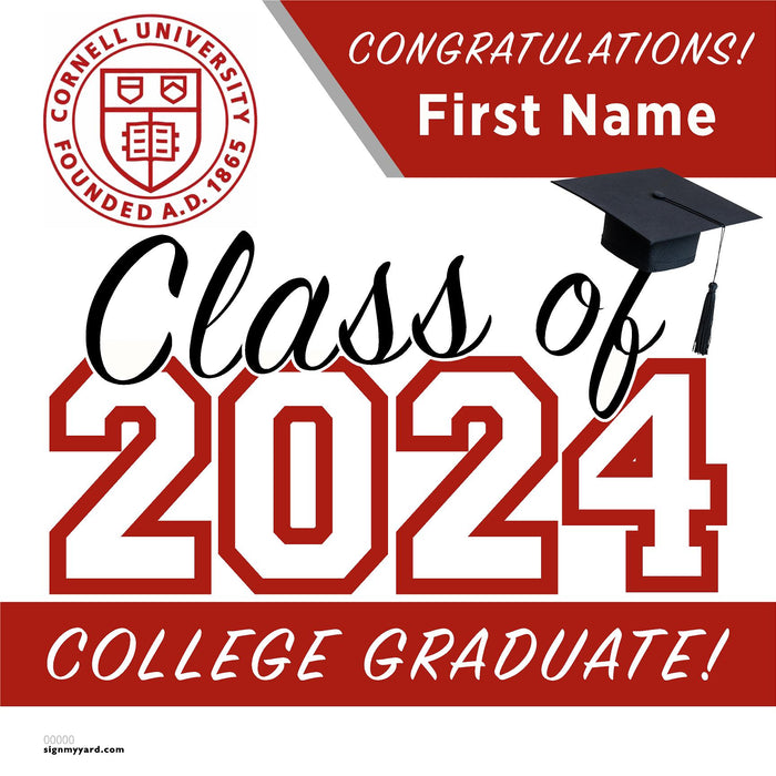 Cornell University 24x24 Class of 2024 Yard Sign (Option A)