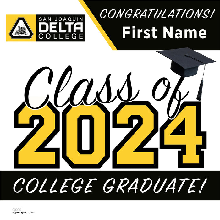Delta College 24x24 Class of 2024 Yard Sign (Option A)