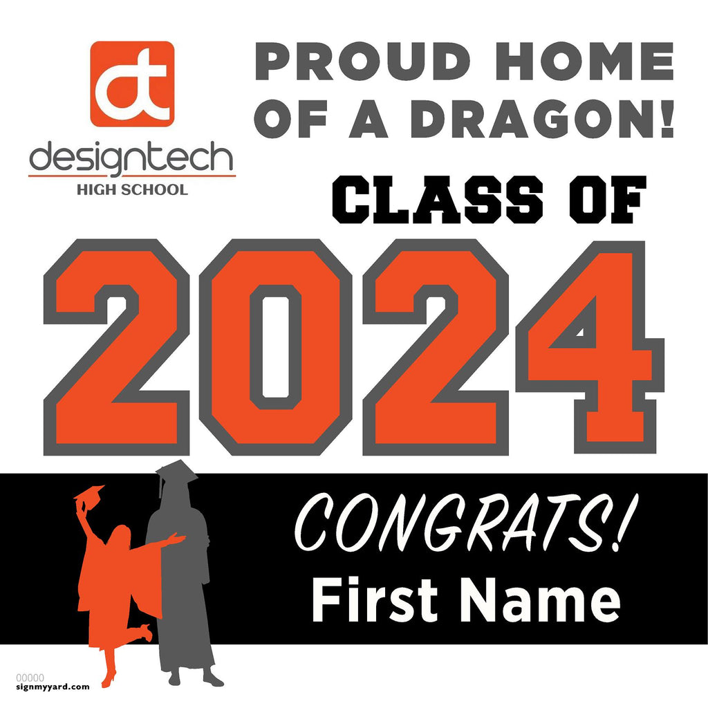 Design Tech High School 24x24 Class of 2024 Yard Sign (Option A)