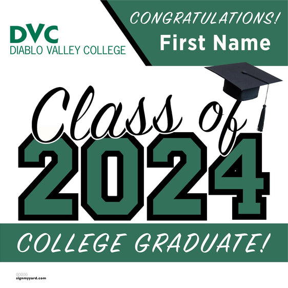 Diablo Valley College 24x24 Class of 2024 Yard Sign (Option A)