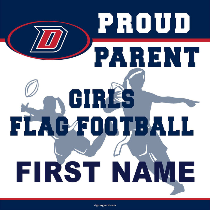 Dublin High School Girls Flag Football(Parent) 24x24 Yard Sign (includes installation in your yard)