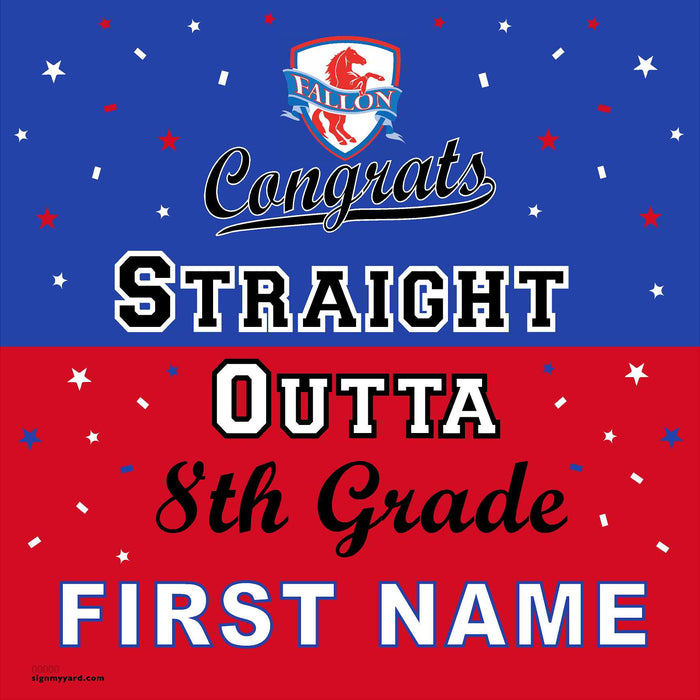 Fallon Middle School 8th Grade Promotion 24x24 Yard Sign (Option D)