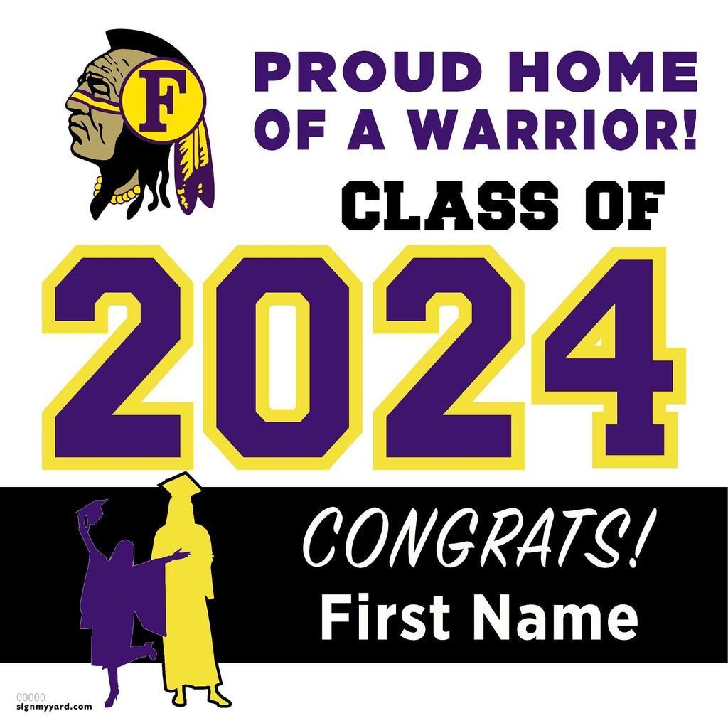 Fresno High School 24x24 Class of 2024 Yard Sign (Option A)