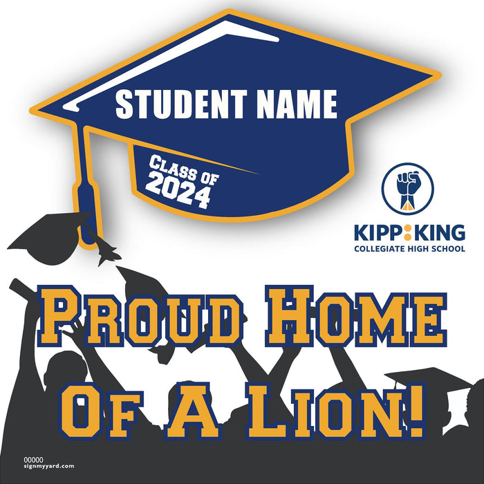 KIPP KING Collegiate High School 24x24 Class of 2024 Yard Sign (Option B)