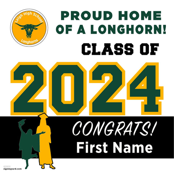 Leigh High School 24x24 Class of 2024 Yard Sign (Option A)