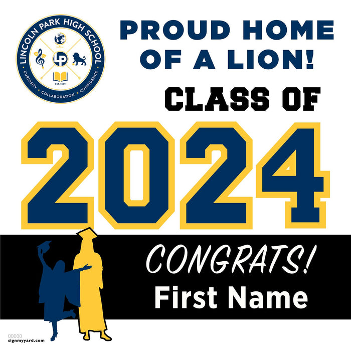 Lincoln Park High School (Chicago) 24x24 Class of 2024 Yard Sign (Option A)