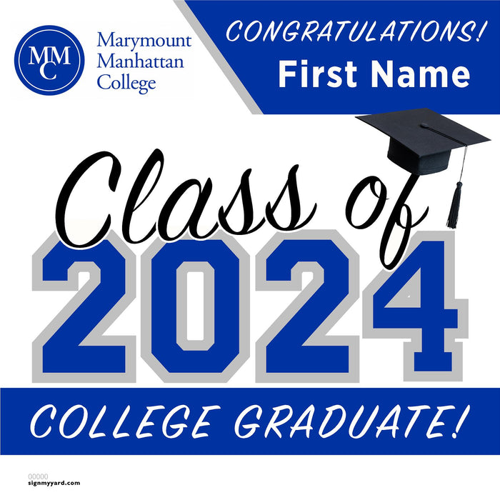 Marymount Manhattan College 24x24 Class of 2024 Yard Sign (Option A)