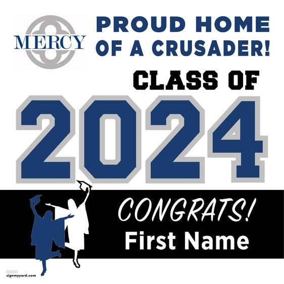 Mercy High School for Girls 24x24 Class of 2024 Yard Sign (Option A)