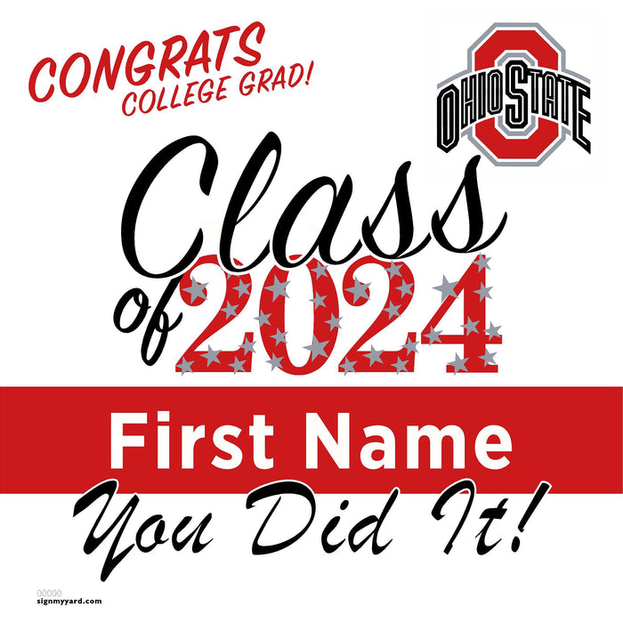 Ohio State University 24x24 Class of 2024 Yard Sign (Option B)