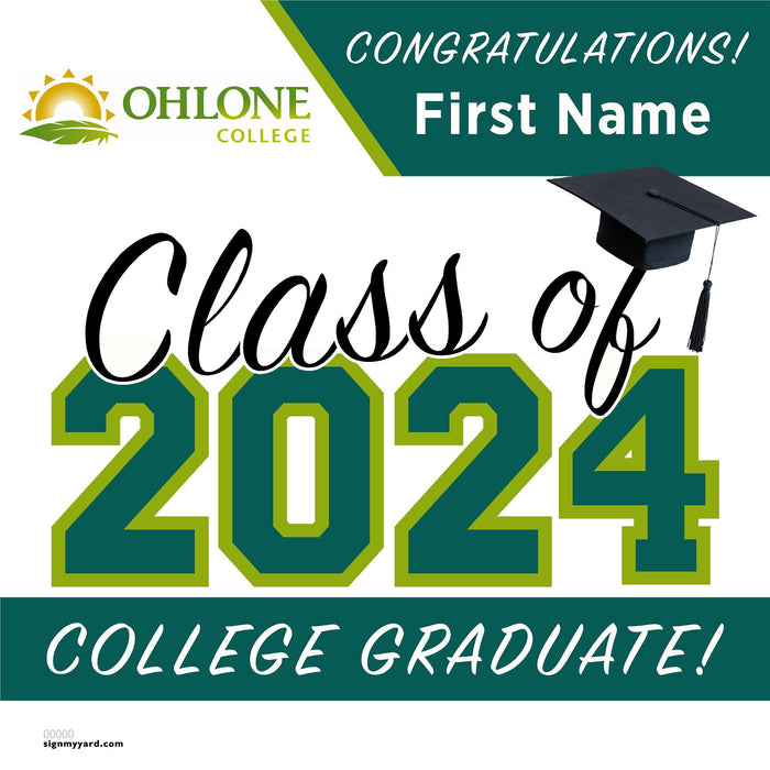 Ohlone College 24x24 Class of 2024 Yard Sign (Option A)