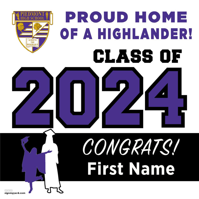 Piedmont High School 24x24 Class of 2024 Yard Sign (Option A)