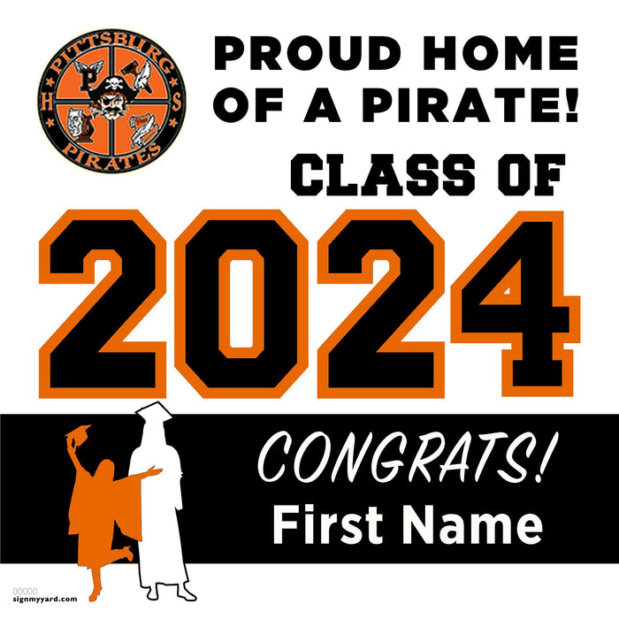 Pittsburg High School 24x24 Class of 2024 Yard Sign (Option A)