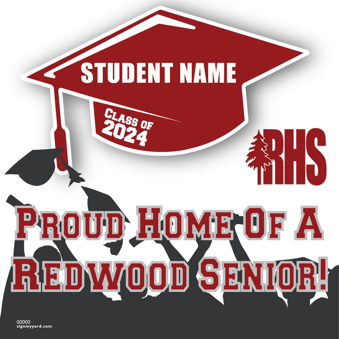 Redwood High School 24x24 Class of 2024 Yard Sign (Option B)