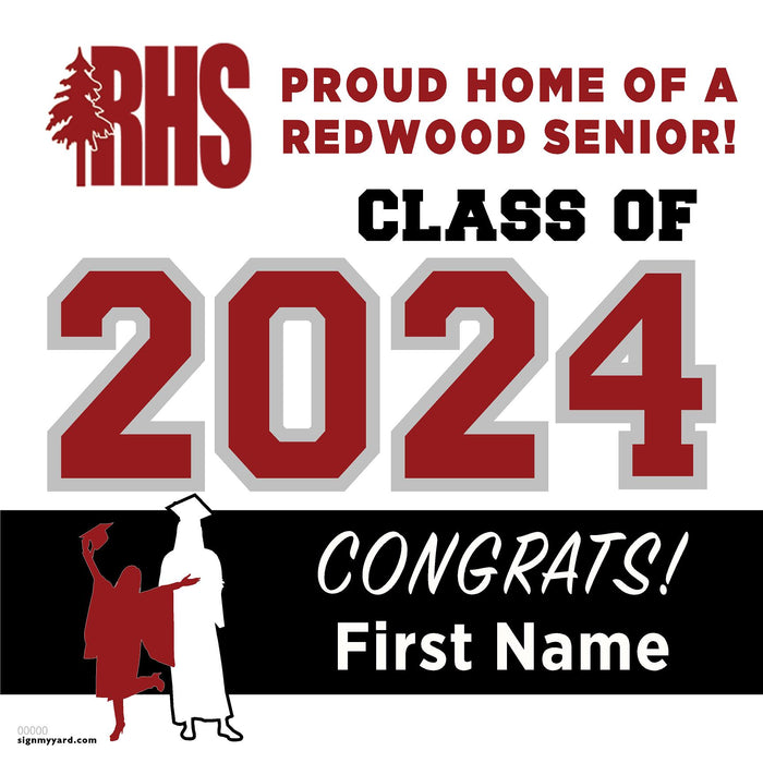 Redwood High School 24x24 Class of 2024 Yard Sign (Option A)