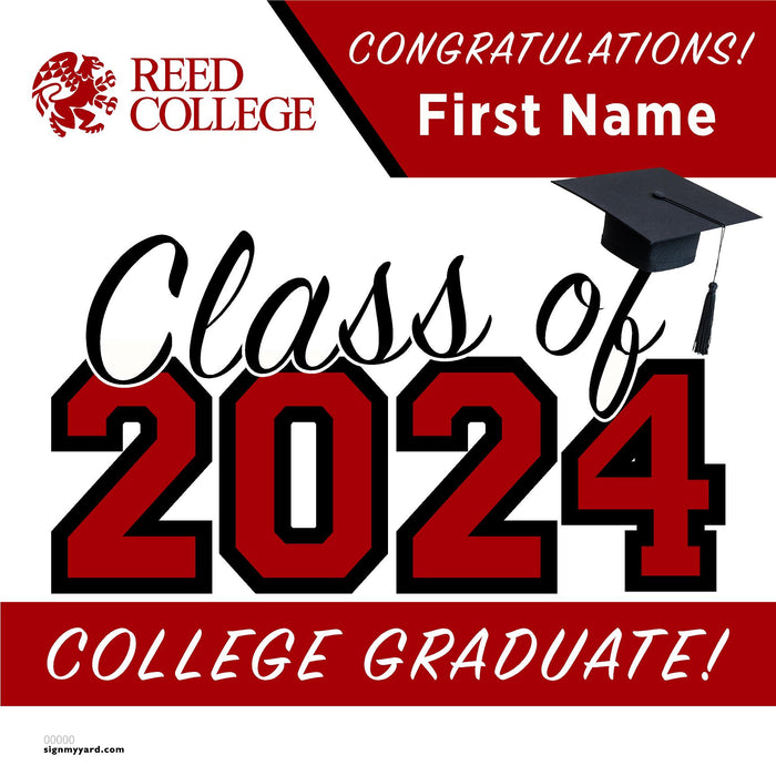 Reed College 24x24 Class of 2024 Yard Sign (Option A)