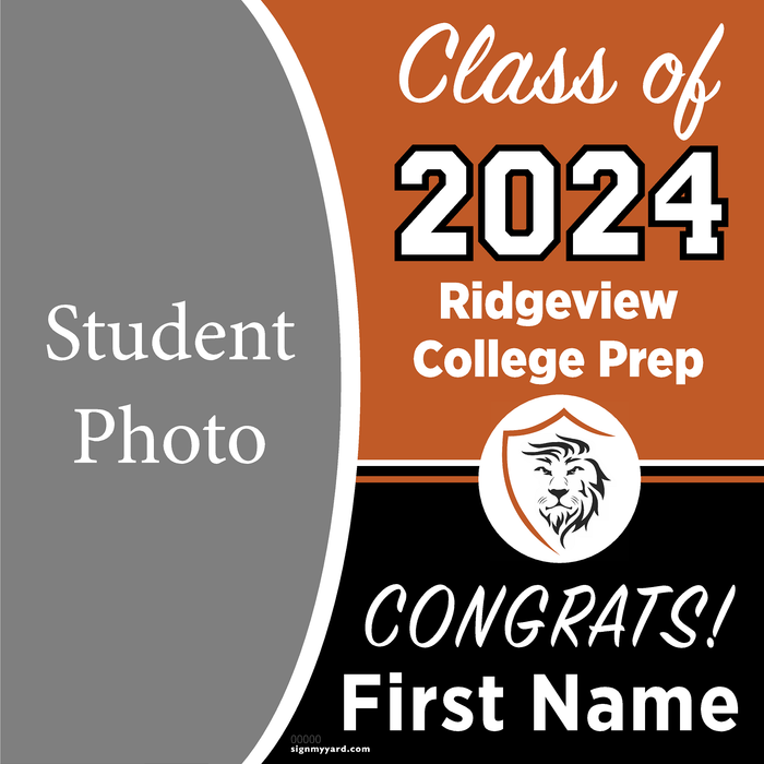 Ridgeview College Prep High School 24x24 Class of 2024 Yard Sign (Option C)